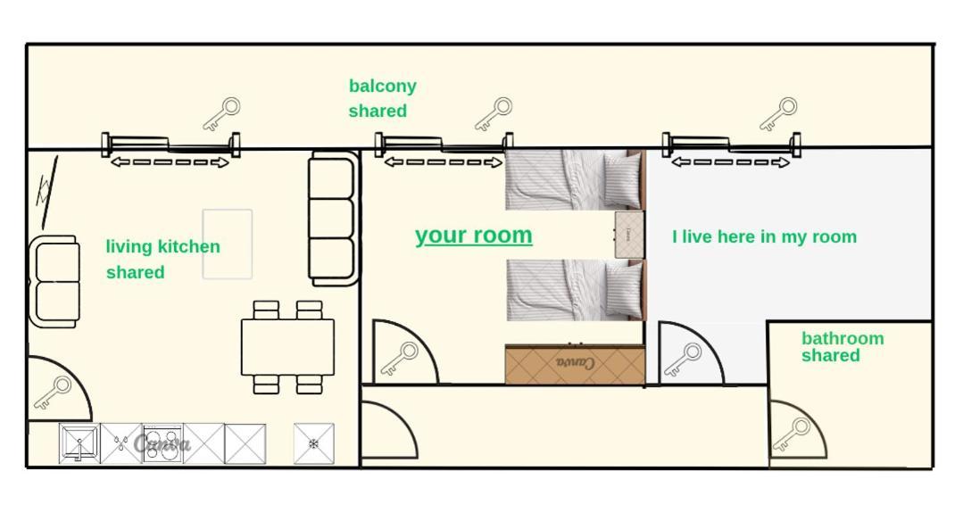 Shared Apt- Private With 2 Beds